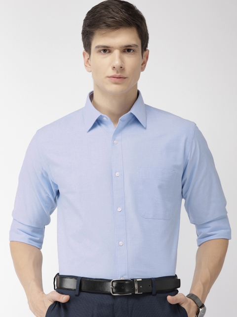 

Raymond Men Blue Slim Fit Solid Formal Shirt