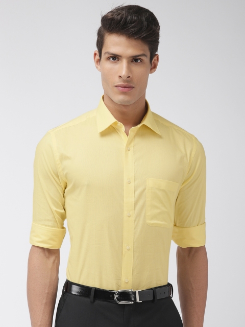 

Raymond Men Yellow Slim Fit Solid Formal Shirt