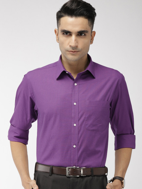 

Raymond Men Purple Slim Fit Solid Formal Shirt