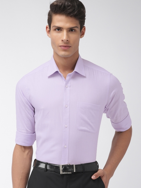 Raymond Men Violet Slim Fit Self Design Formal Shirt