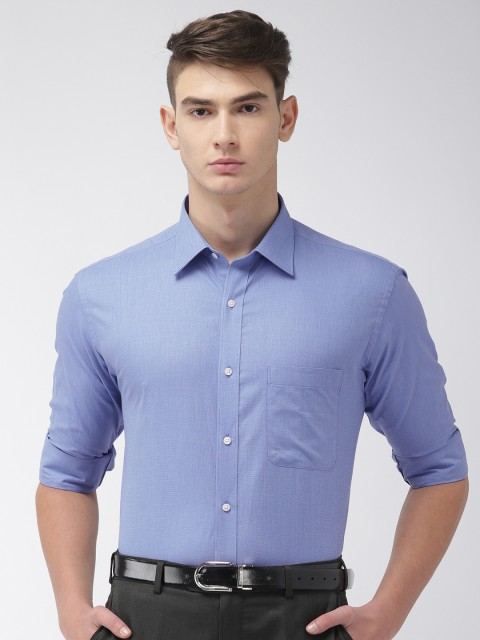 

Raymond Men Blue Slim Fit Solid Formal Shirt