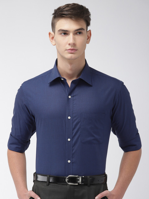 

Raymond Men Navy Blue Slim Fit Solid Formal Shirt
