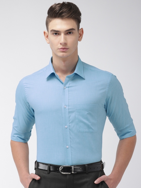 

Raymond Men Blue Slim Fit Solid Formal Shirt