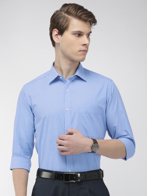 

Raymond Men Blue Slim Fit Solid Formal Shirt