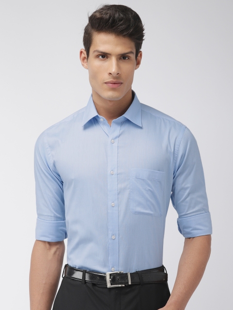 

Raymond Men Blue Slim Fit Solid Formal Shirt