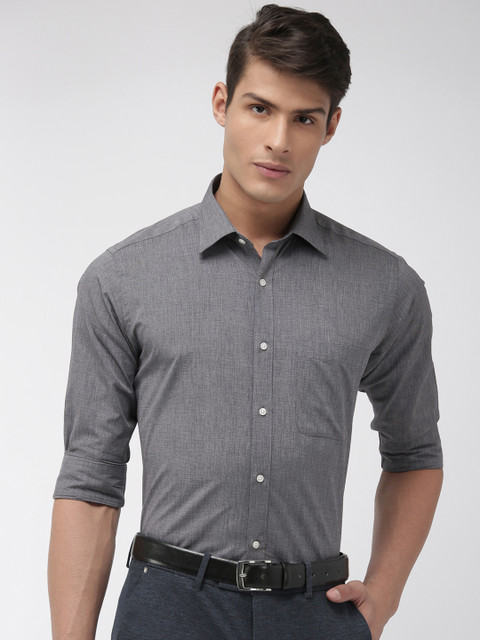 

Raymond Men Grey Slim Fit Solid Formal Shirt