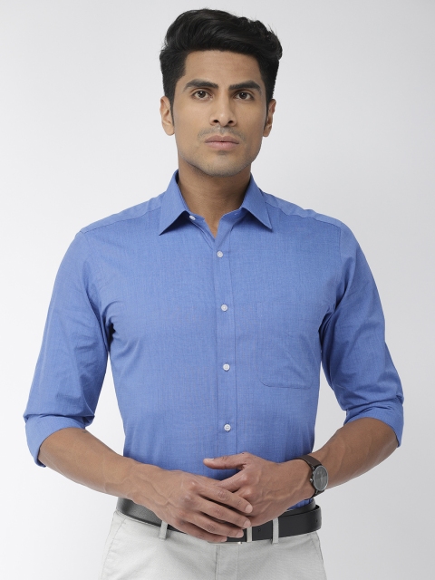 

Raymond Men Blue Slim Fit Solid Formal Shirt