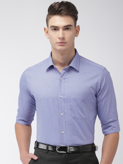 

Raymond Men Blue Slim Fit Solid Formal Shirt