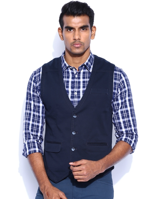 

Parx Navy Waistcoat, Navy blue