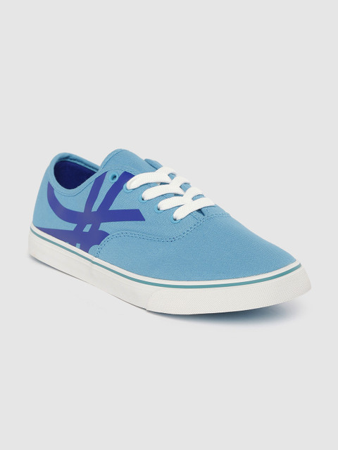 

United Colors of Benetton Men Blue Solid Sneakers