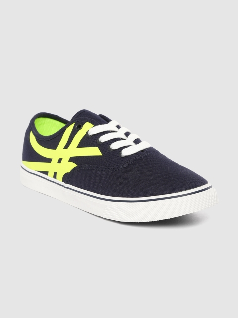

United Colors of Benetton Men Navy Blue Solid Sneakers