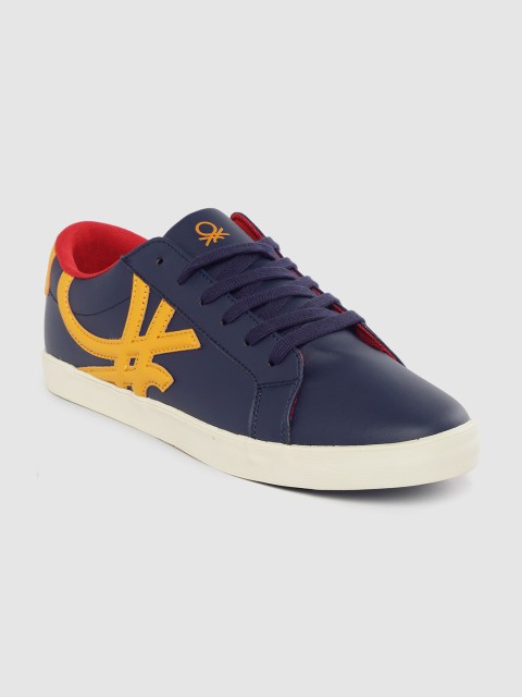 

United Colors of Benetton Men Navy Blue Solid Sneakers