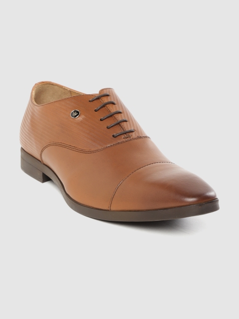 

Louis Philippe Men Brown Solid Leather Formal Oxfords