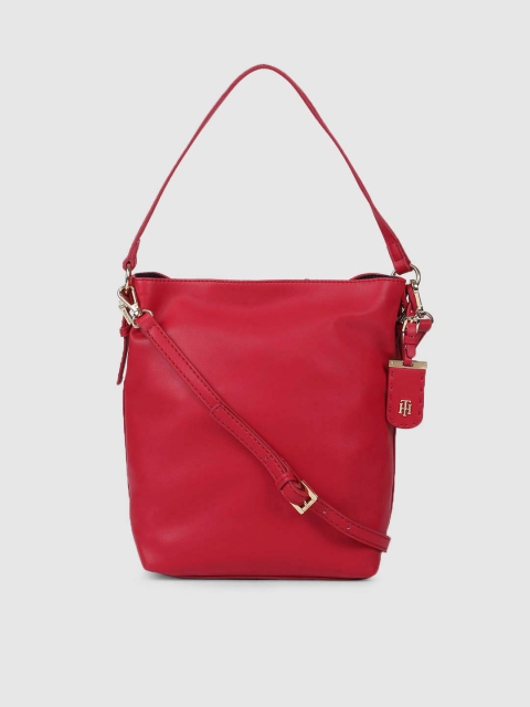 

Tommy Hilfiger Red Solid Hobo Bag