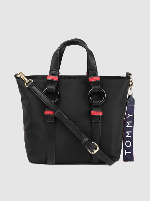 

Tommy Hilfiger Black Solid Handheld Bag