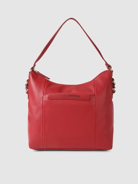 

Tommy Hilfiger Red Solid Hobo Bag