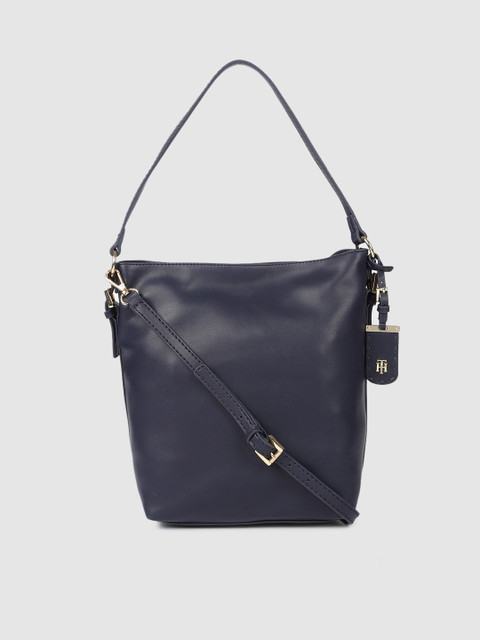 

Tommy Hilfiger Navy Blue Solid Hobo Bag