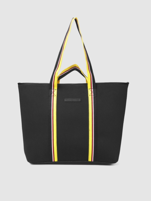 

Tommy Hilfiger Black Solid Tote Bag
