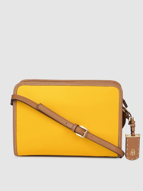 

Tommy Hilfiger Yellow Solid Sling Bag
