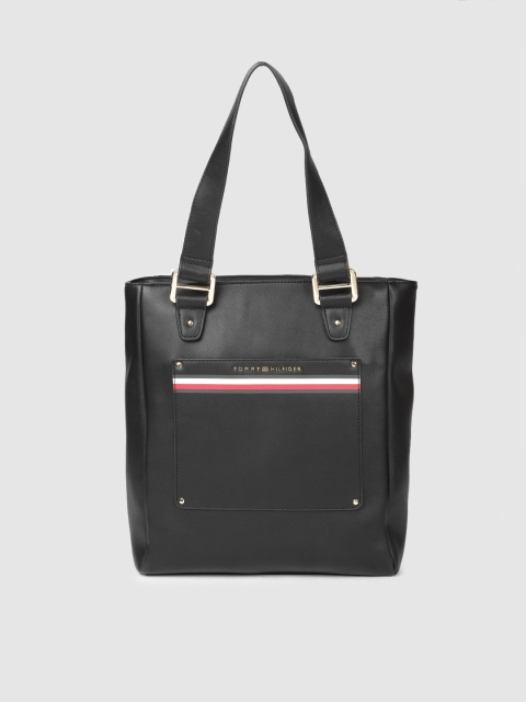 

Tommy Hilfiger Black Striped Tote Bag