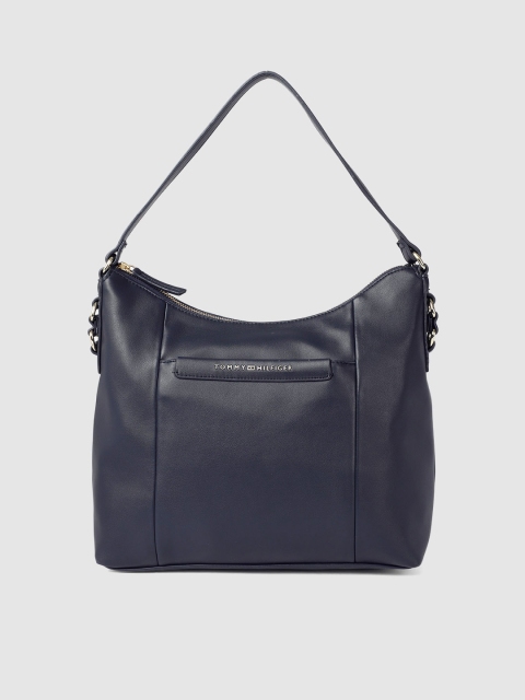 

Tommy Hilfiger Navy Blue Solid Hobo Bag