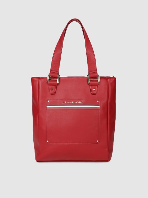 

Tommy Hilfiger Red Solid Handheld Bag