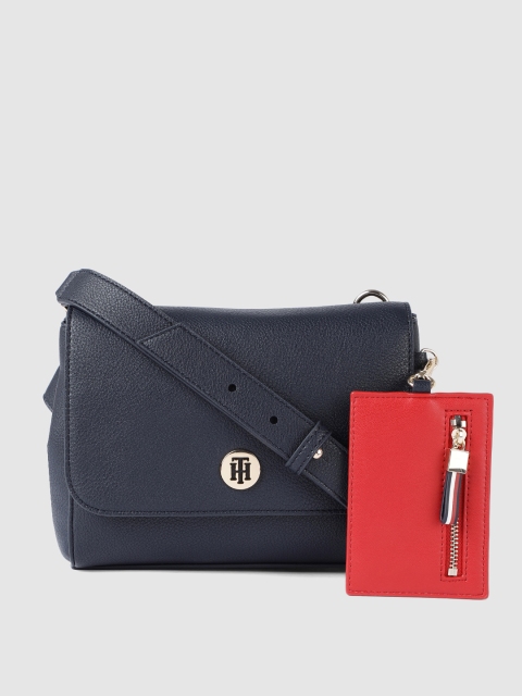 

Tommy Hilfiger Navy Blue Solid Sling Bag