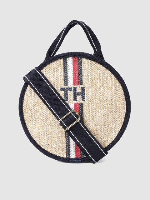

Tommy Hilfiger Beige Textured Handheld Bag