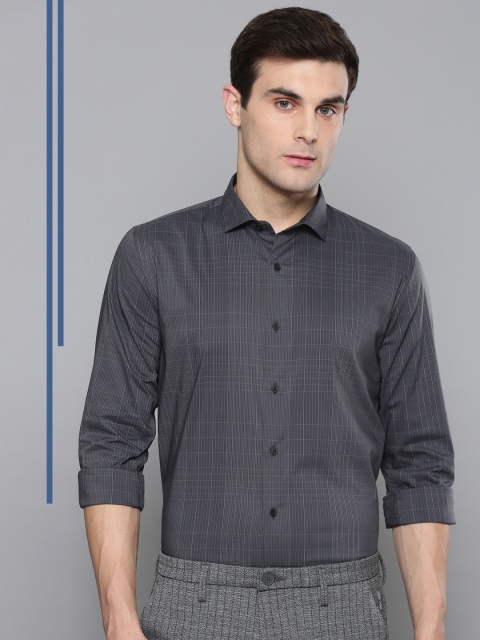 

Louis Philippe Ath.Work Men Grey Super Slim Fit Checked Smart Casual Shirt