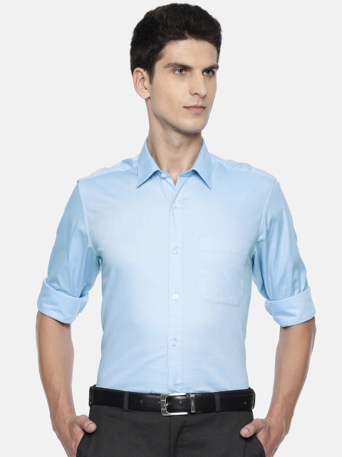 

Louis Philippe Men Blue Slim Fit Self Design Formal Shirt