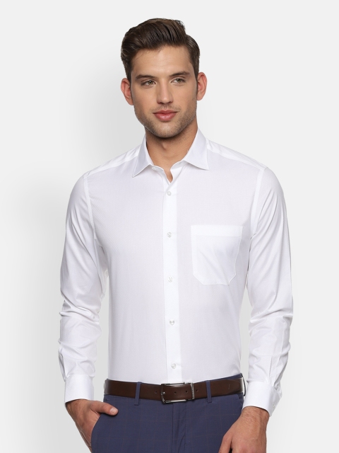 

Louis Philippe Men White Regular Fit Self Design Formal Shirt
