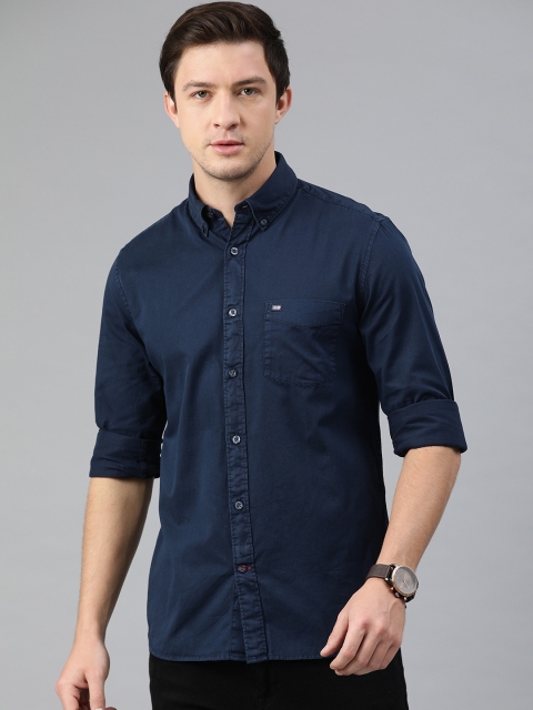 

Louis Philippe Men Beige Slim Fit Self Design Soft Formal Shirt