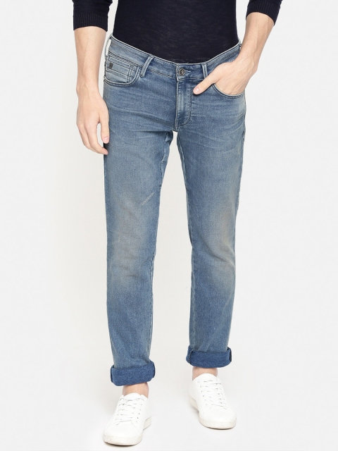

Wrangler Men Blue Skanders Slim Fit Low-Rise Clean Look Stretchable Jeans