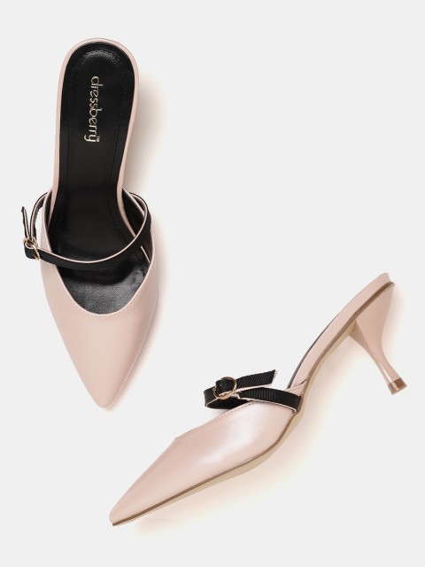 

DressBerry Women Peach-Coloured Solid Pumps