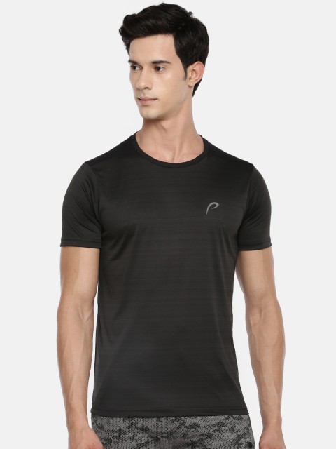 

Proline Active Men Black Solid Round Neck T-shirt
