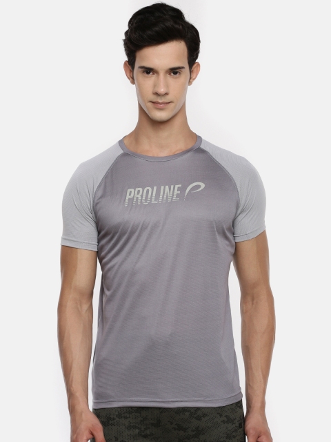 

Proline Active Men Grey Printed Round Neck Recovermax T-shirt