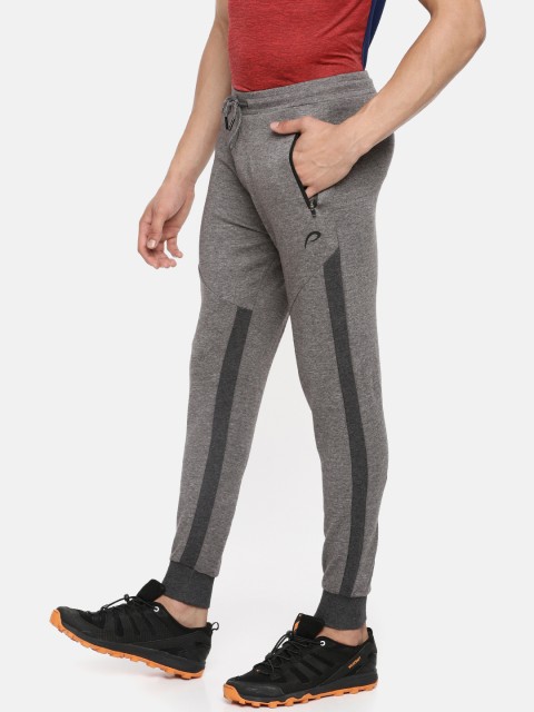 

Proline Active Men Grey Melange Solid Slim Fit Joggers