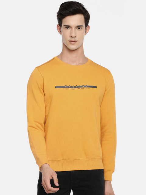 

Proline Active Men Mustard Yellow Solid Sweatshirt