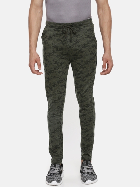 

Proline Active Men Olive Green & Black Printed Slim Fit Recovermax Joggers