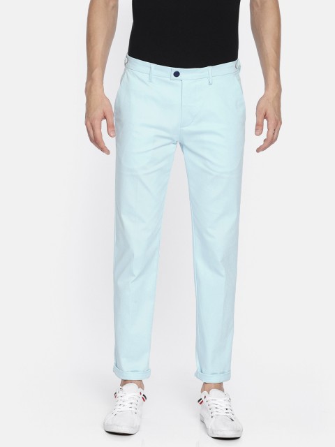 

Peter England Casuals Men Blue Super Slim Fit Solid Chinos
