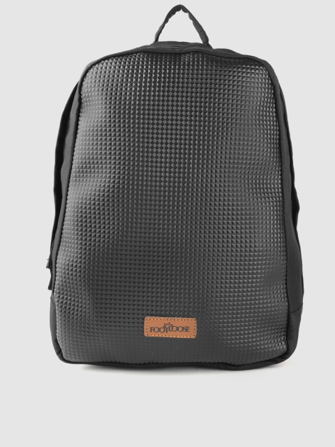 

Footloose Unisex Black Textured Backpack