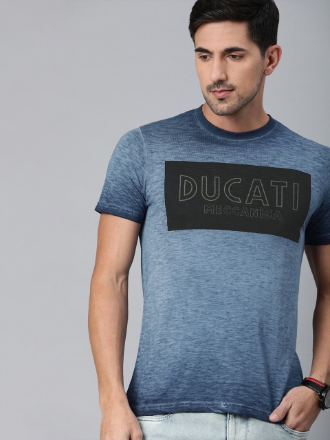 

Ducati Men Blue Printed Round Neck T-shirt