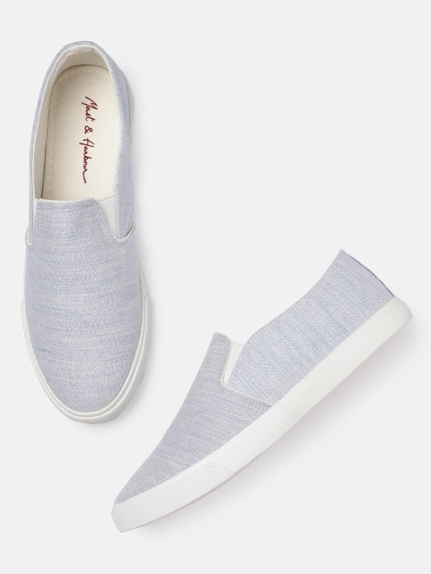 

Mast & Harbour Men Blue Slip-On Sneakers
