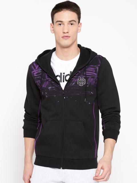 

ADIDAS Men Black & Purple HRDN FZ Starwar Hooded Basketball Sweatshirt