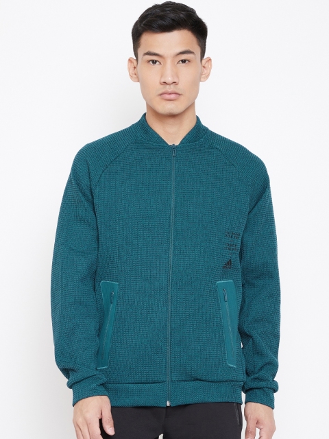 

ADIDAS Men Teal Green Solid ID KN Bomber Jacket