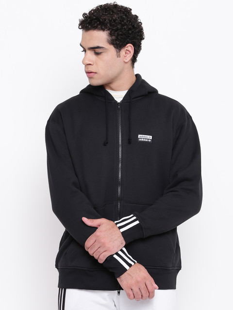 

ADIDAS Originals Men Black R Y V Full Zip Hooded Sweatshirt