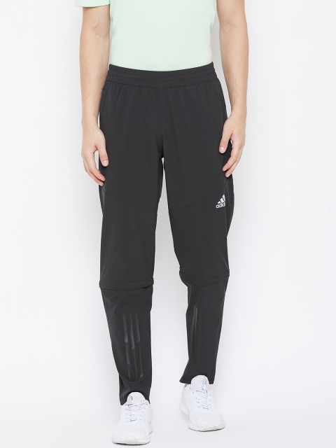 

ADIDAS Men Black 2-In-1 Woven Solid Training Track Pants