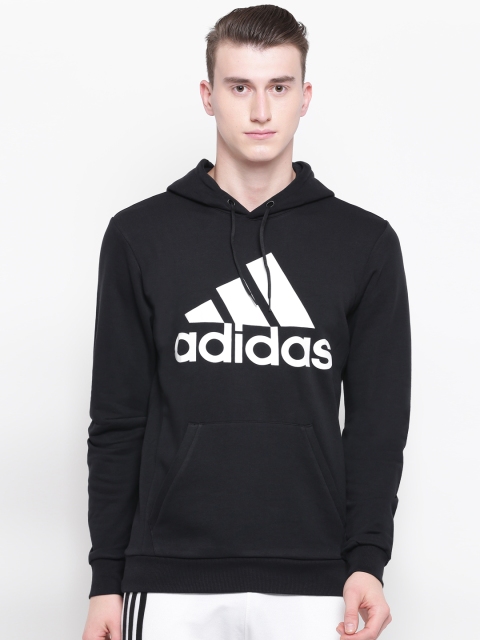 

ADIDAS Men Black & White Printed Must Have Badge Of Sport FT Hooded Sweatshirt
