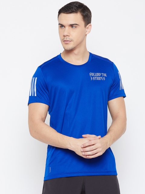 

ADIDAS Men Blue Own The Run Solid Running T-Shirt