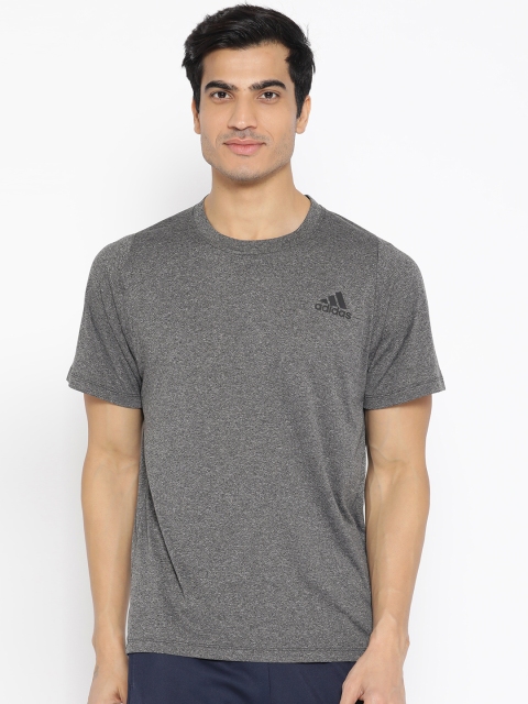 

ADIDAS Men Charcoal Grey FL_SPR A PR CLT Self Design Round Neck Training T-shirt
